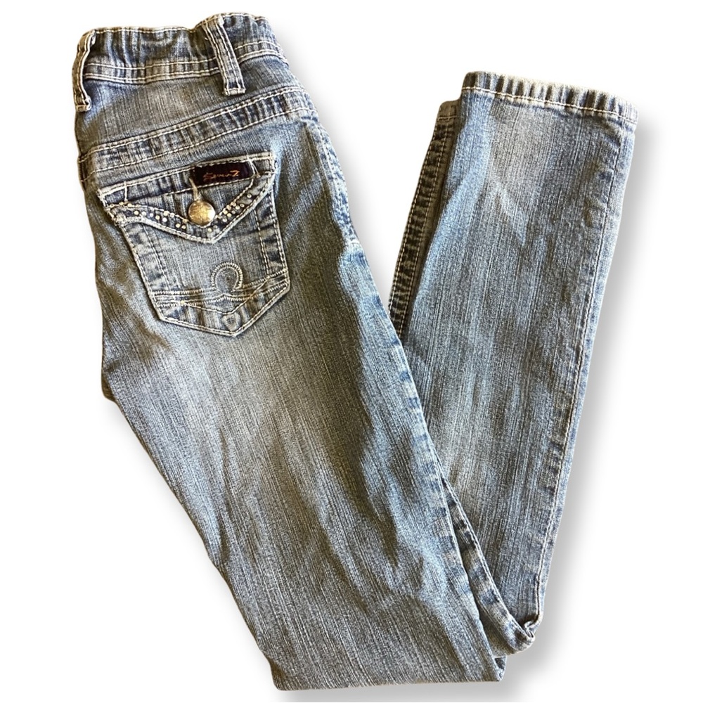7 Girls Denim Blue Jeans 10